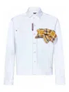 Dsquared2 Collared Plaid Shirt With Chest Pockets In White