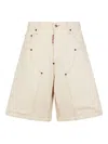 Dsquared2 Carpenter Shorts In Neutral