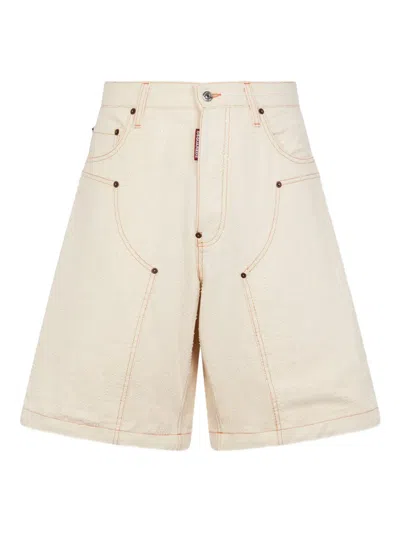 Dsquared2 Carpenter Shorts In Neutral