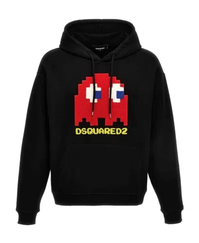 Dsquared2 Cartoon-print Hoodie In Black