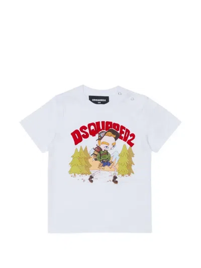 Dsquared2 Babies' Cartoon-graphic T-shirt In White