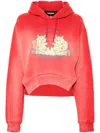 Dsquared2 Cartton-print Hoodie In 红色