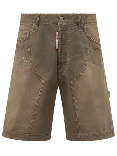 Dsquared2 Casual Comfort Mini Shorts In Nude
