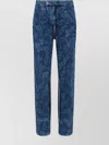 Dsquared2 Vaquera X D2 Statue Of Liberty Cargo Laser Wash Pant In Blue