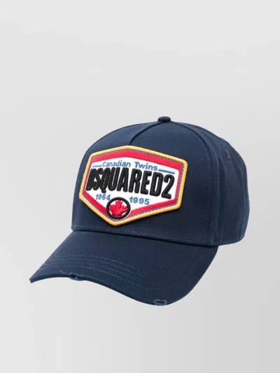 Dsquared2 Casual Cotton Twill Weave Hats In Blue