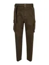 Dsquared2 Sexy Stretch Cotton Cargo Pants In Brown