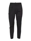 Dsquared2 Mid-rise Tapered Cargo Trousers In Negro