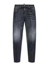 Dsquared2 Brushed Steel Wash Tidy Biker Jeans In Black