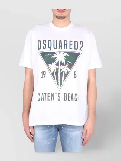 DSQUARED2 CATEN'S BEACH GRAPHIC PRINT CREW NECK T-SHIRT