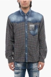 Dsquared2 Checked Panelled Denim Shirt