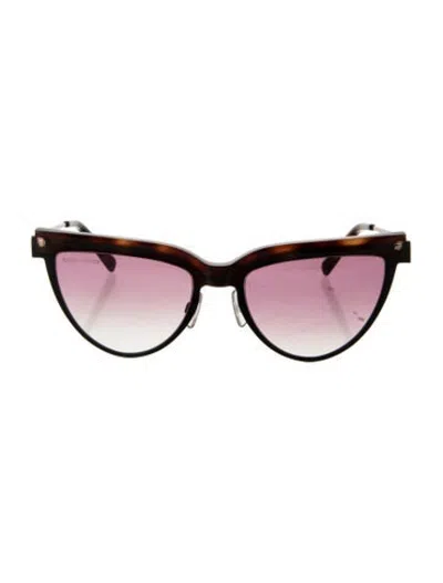 Pre-owned Dsquared2 Cat-eye Gradient Sunglasses In Black