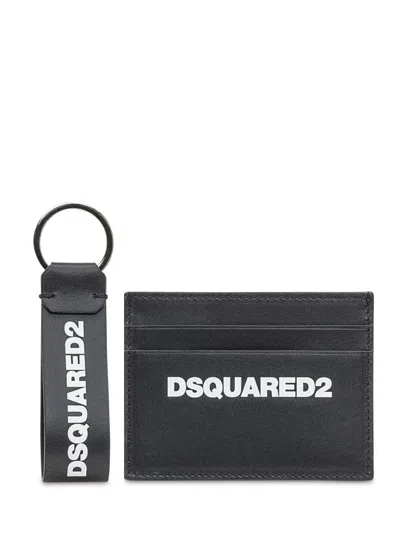 Dsquared2 Cc Holder+key Ring In Black