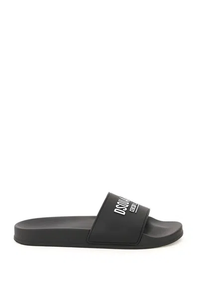 Dsquared2 'ceresio 9' Rubber Slides In Black