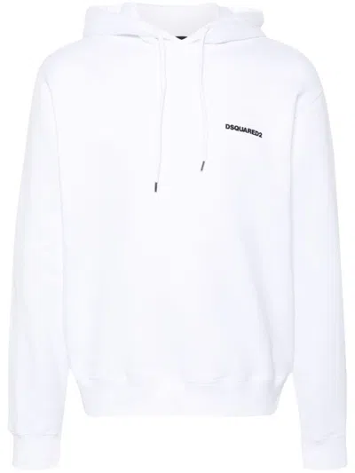 Dsquared2 Ceresio Map Hoodie In 白色