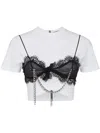 Dsquared2 T-shirt Mit Kettendetail In Weiss