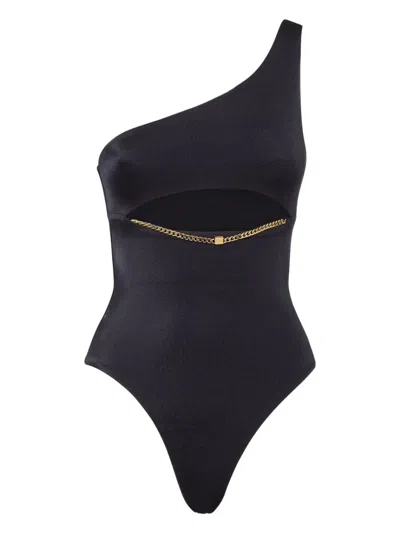 Dsquared2 Chain-embellishment Cut-out One Piece In Blue