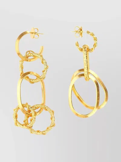 Dsquared2 Chain Rings Drop Hoop Earrings