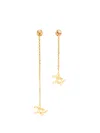 Dsquared2 Chain Script Earrings In Gold