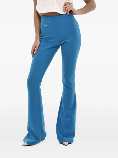 Dsquared2 Chain-embellished Flated Trousers In Blue