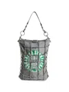 Dsquared2 Chain-link Jersey Shoulder Bag In Gray