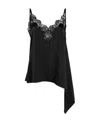 Dsquared2 Chantilly-lace Asymmetric Top In Black