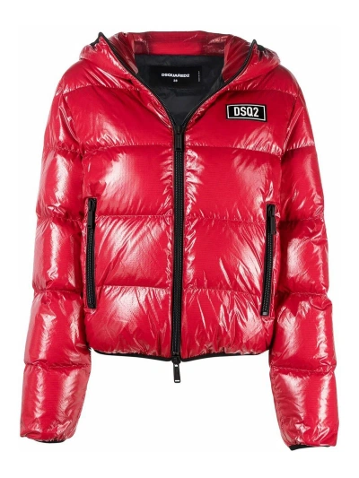 Dsquared2 Logoed Puffer Jacket In Red
