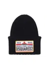 Dsquared2 Ribbed Cap In Black