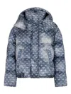 Dsquared2 Monogrammed Down Jacket In Blue