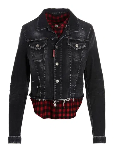 Dsquared2 Checked Jacket In Multicolor