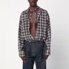Dsquared2 Charcoal Cotton Checked Shirt In Multi