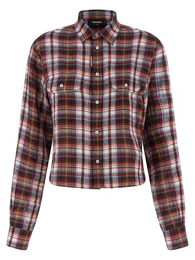 Dsquared2 Check Baby Shirt And Blouse Red