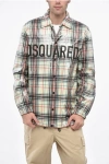 Dsquared2 Check Brushed Cotton Coach Overshirt In Multi