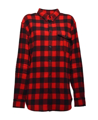 DSQUARED2 DSQUARED2 CHECK-PATTERN LOGO DETAILED SHIRT