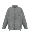 Dsquared2 Check-pattern Padded Jacket In Gray