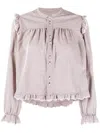 Dsquared2 Check-pattern Ruffled Blouse In Red