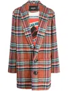 Dsquared2 Mantel Mit Karomuster In Brown