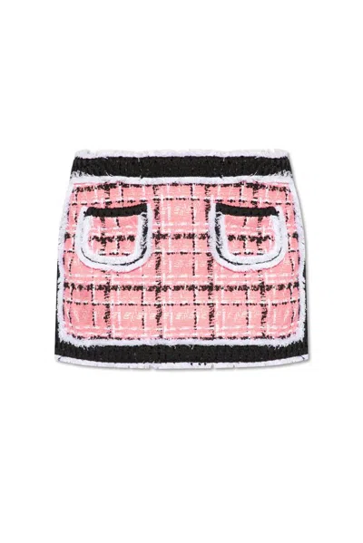 Dsquared2 Check Patterned Tweed Skirt In Multi