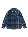 Dsquared2 Check-print Long-sleeved Shirt In Blue
