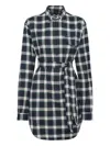 Dsquared2 Check-print Shirt Dress In Black