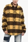 Dsquared2 Checked Buffalo Wool Blend Overshirt With Breast Pocket