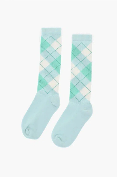 Dsquared2 Checked Cotton Blend Long Socks Grösse 38-39