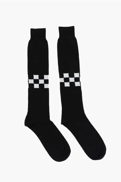 Dsquared2 Checked Cotton Blend Long Socks