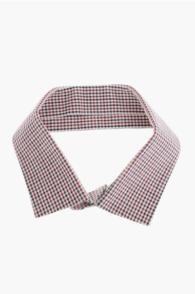 Dsquared2 Checked Cotton Collar In Multi