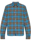 Dsquared2 Canadian Check Flannel Regular Shirt In Blue