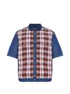 Dsquared2 Plaid Patchwork Design Shirt In Multi