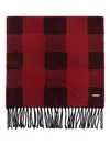 Dsquared2 Checked Fringed Scarf In Red