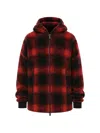 Dsquared2 Checked Hooded Jacket In Red