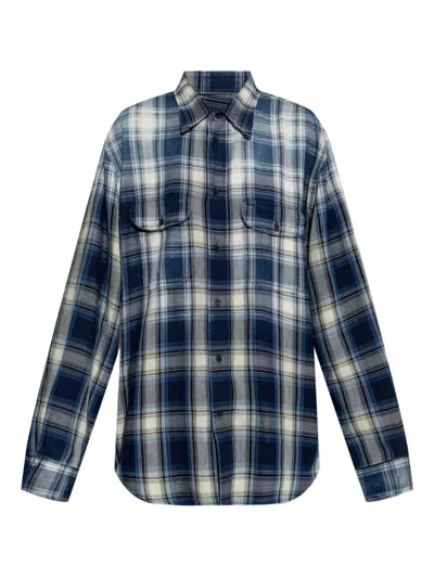Dsquared2 Checked-pattern Shirt In Blue