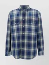 Dsquared2 Checked Pattern Shirt With Pockets And Collar In Multi