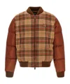 Dsquared2 Checked Puffer Down Jacket In Brown